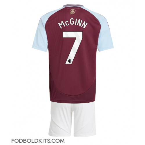 Aston Villa John McGinn #7 Hjemmebanesæt Børn 2024-25 Kortærmet (+ Korte bukser)